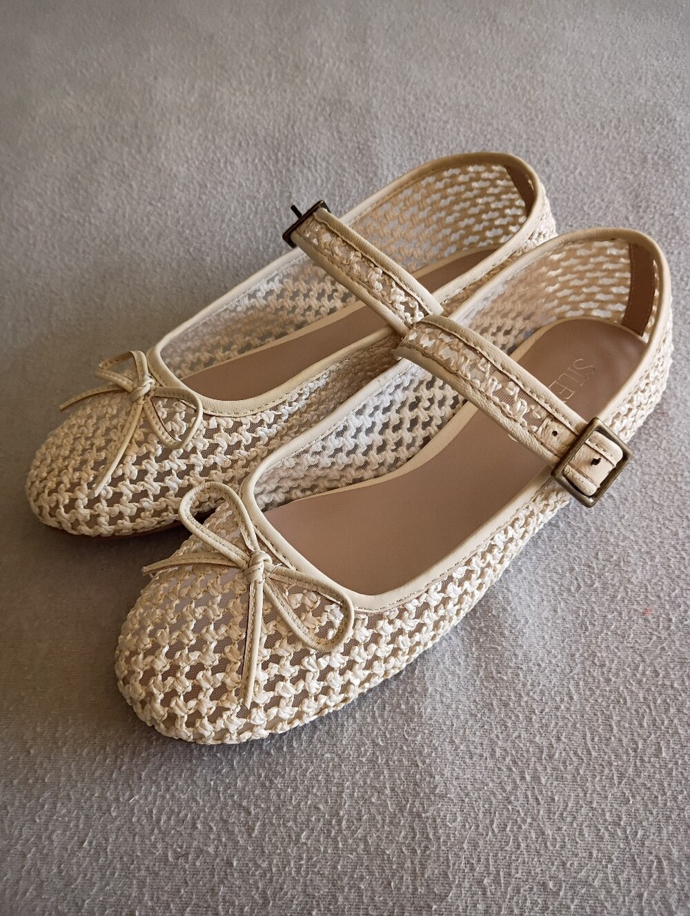 Silent D Oxana Textured Woven Mary Jane Flats NWT Size 38